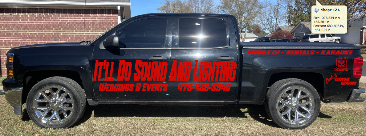 It'll Do Sound and Lighting branded truck